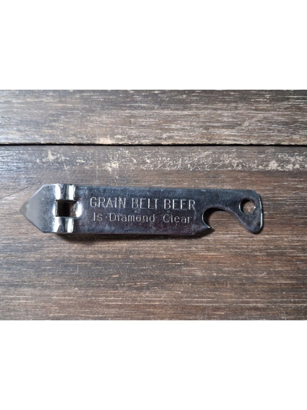 Grain Belt Beer Bottle Opener Vintage Is Diamond Clear Emro St. Louis Church Key